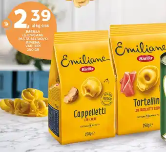 Extra Supermercati Barilla le emiliane pasta all'uovo ripiena vari tipi offerta