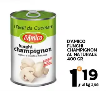 Extra Supermercati D'amico funghi champignon al naturale offerta