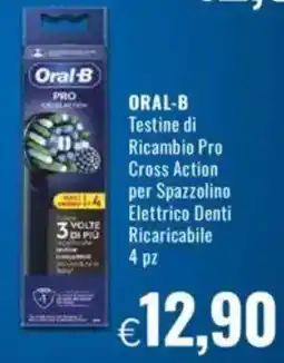 Famila ORAL-B Testine di Ricambio Pro Cross Action per Spazzolino Elettrico Denti Ricaricabile offerta