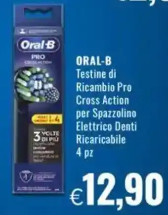 Famila ORAL-B Testine di Ricambio Pro Cross Action per Spazzolino Elettrico Denti Ricaricabile offerta