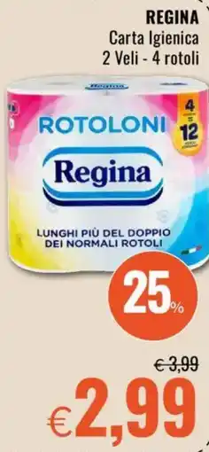 Famila REGINA Carta Igienica 2 Veli - 4 rotoli offerta