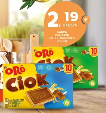 Extra Supermercati Saiwa oro ciok latte/nocciola offerta