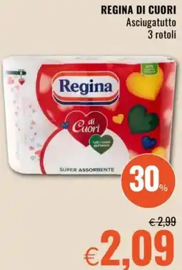 Famila REGINA DI CUORI Asciugatutto 3 rotoli offerta