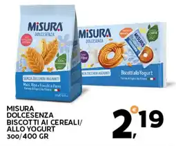 Extra Supermercati Misura dolcesenza biscotti ai cereali/ allo yogurt offerta