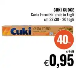 Famila CUKI CUOCE Carta Forno Naturale in Fogli offerta