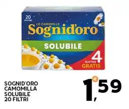 Extra Supermercati Sognid'oro camomilla solubile 20 filtri offerta