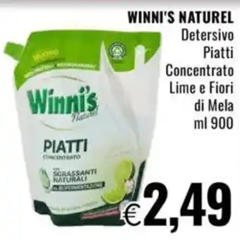 Famila WINNI'S NATUREL Detersivo Piatti Concentrato Lime e Fiori di Mela offerta