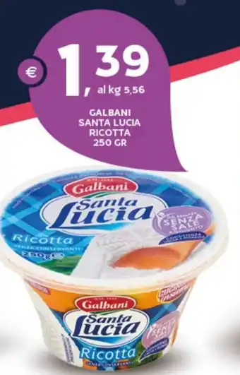 Extra Supermercati Galbani santa lucia ricotta offerta