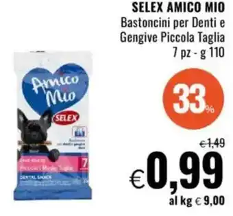 Famila SELEX AMICO MIO Bastoncini per Denti e Gengive Piccola Taglia offerta