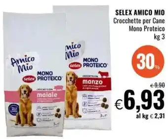 Famila SELEX AMICO MIO Crocchette per Cane Mono Proteico offerta