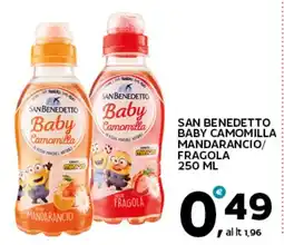 Extra Supermercati San benedetto baby camomilla mandarancio/ fragola offerta