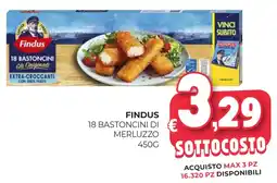 Eté FINDUS 18 bastoncini di merluzzo offerta