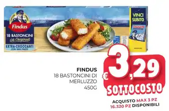 Eté FINDUS 18 bastoncini di merluzzo offerta