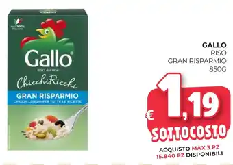 Eté Gallo riso gran risparmio offerta