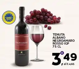 Extra Supermercati Tenuta albano negroamaro rosso igp offerta