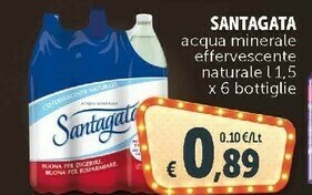 Deco Supermercati Acqua minerale naturale effervescente naturale offerta