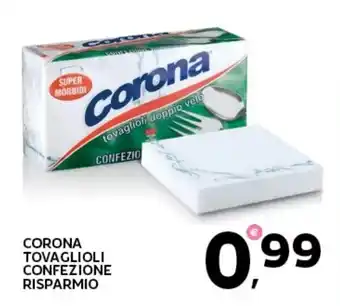 Extra Supermercati Corona tovaglioli confezione risparmio offerta