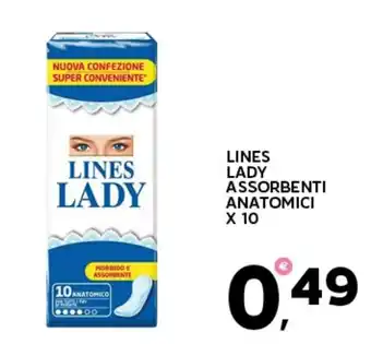 Extra Supermercati Lines lady assorbenti anatomici offerta