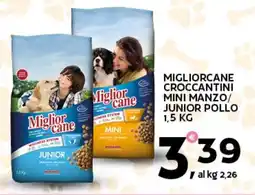 Extra Supermercati Migliorcane croccantini mini manzo/ junior pollo offerta