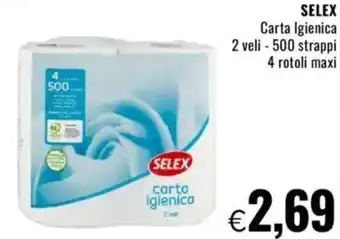 Famila SELEX Carta Igienica 2 veli-500 strappi offerta