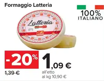 Carrefour Formaggio Latteria offerta