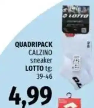 Famila Quadripack calzino sneaker lotto offerta