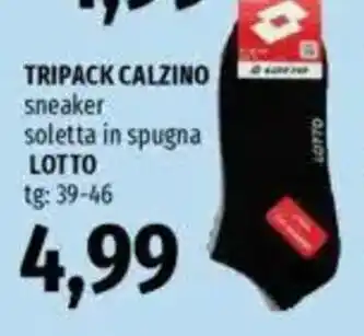 Famila Tripack calzino sneaker soletta in spugna lotto offerta