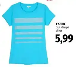 Famila T-SHIRT con stampa silver offerta