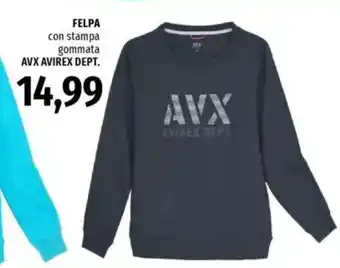 Famila FELPA con stampa gommata AVX AVIREX DEPT. offerta