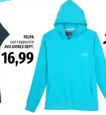 Famila FELPA con cappuccio AVX AVIREX DEPT. offerta