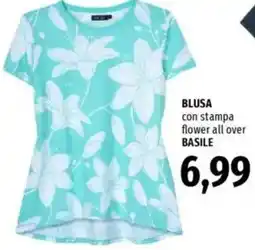 Famila BLUSA con stampa flower all over BASILE offerta