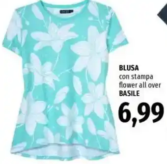 Famila BLUSA con stampa flower all over BASILE offerta