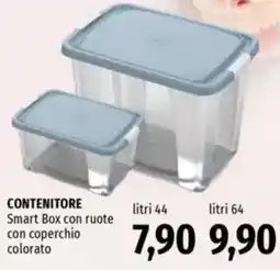 Famila Contenitore Smart Box con ruote con coperchio colorato offerta