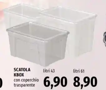 Famila Scatola kbox con coperchio trasparente offerta