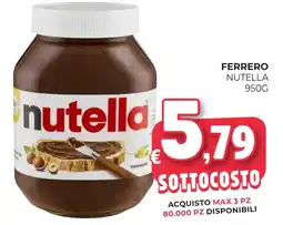 Eté Ferrero nutella offerta