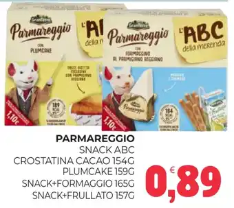 Eté Parmareggio snack abc crostatina cacao plumcake offerta