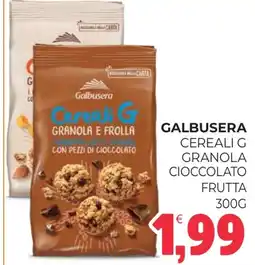 Eté Galbusera cereali g granola cioccolato frutta offerta