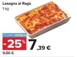 Carrefour Lasagna al Ragù offerta