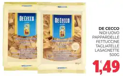 Eté De cecco nidi uovo pappardelle fettuccine tagliatelle lasagnette offerta