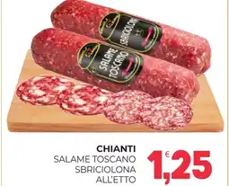 Eté Chianti salame toscano sbriciolona all'etto offerta