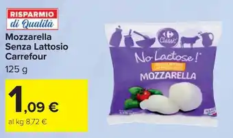 Carrefour Mozzarella Senza Lattosio Carrefour offerta