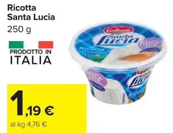 Carrefour Ricotta Santa Lucia offerta