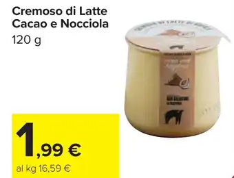 Carrefour Cremoso di Latte Cacao e Nocciola offerta