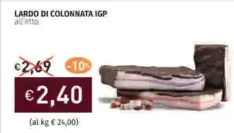 Prezzemolo e Vitale Lardo di colonnata igp alletto offerta