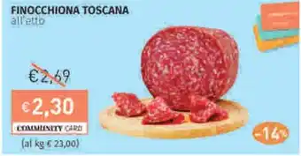 Prezzemolo e Vitale Finocchiona toscana all'etto offerta