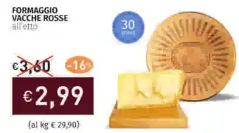 Prezzemolo e Vitale Formaggio vacche rosse offerta