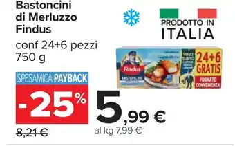 Carrefour Bastoncini di Merluzzo Findus offerta