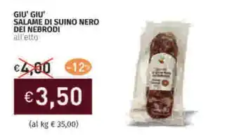 Prezzemolo e Vitale Giữ giữ salame di suino nero DEI NEBRODI offerta