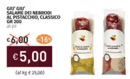 Prezzemolo e Vitale Giữ giữ salame dei nebrodi al pistacchio, classico offerta