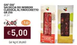 Prezzemolo e Vitale Giữ giữ salsiccia dei nebrodi classica, al finocchietto offerta